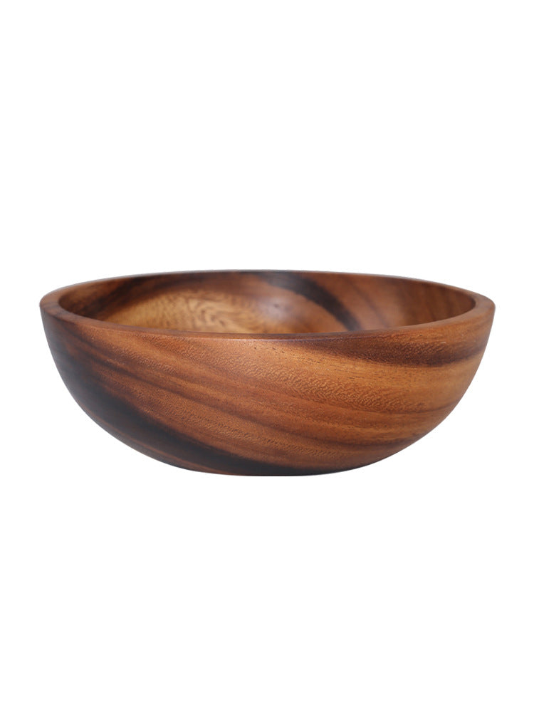 Natural Wooden Fruit Salad Bowl – Elegant Serving Bowl