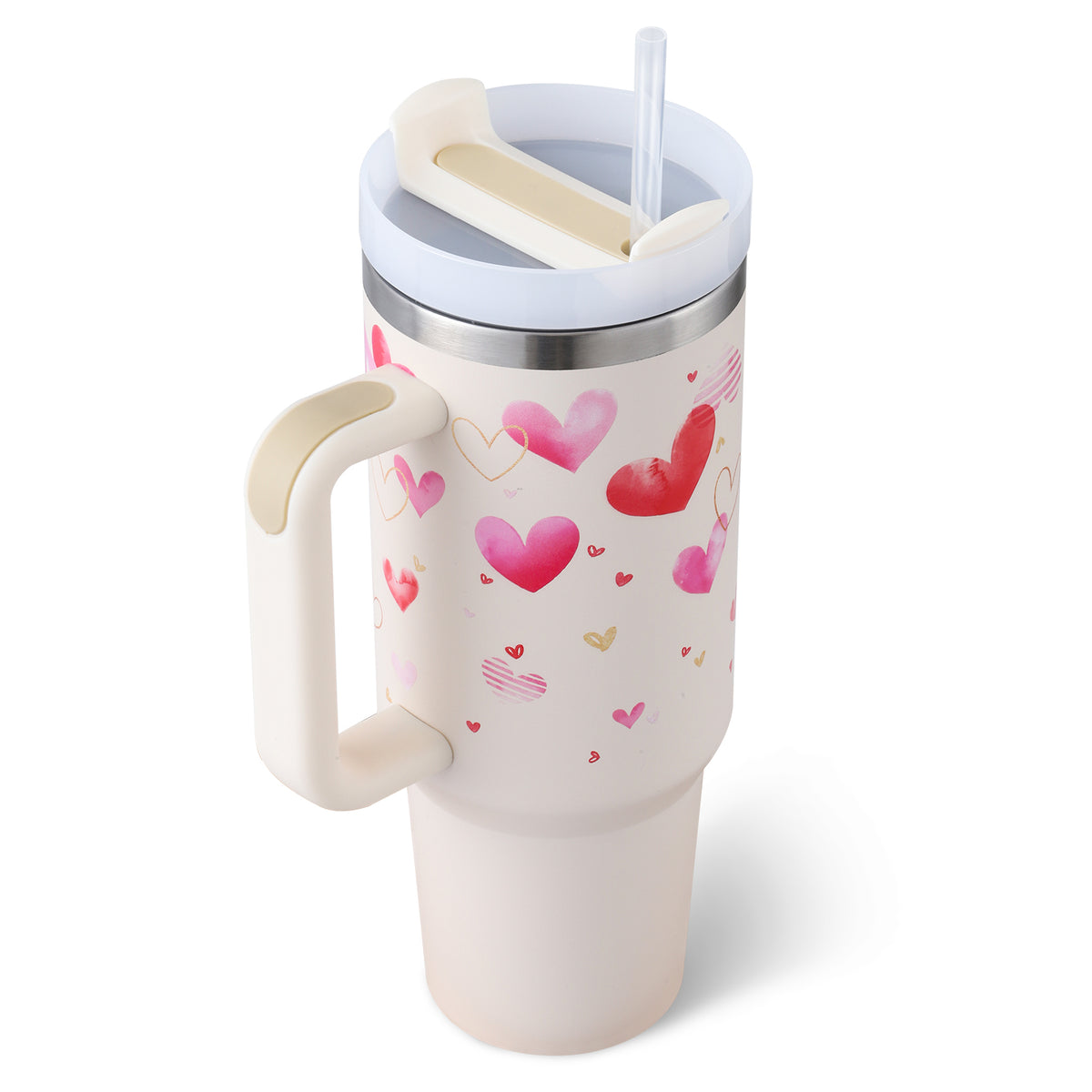 Insulated Stainless Steel Tumbler with Handle