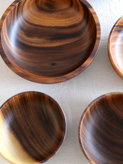 Natural Wooden Fruit Salad Bowl – Elegant Serving Bowl