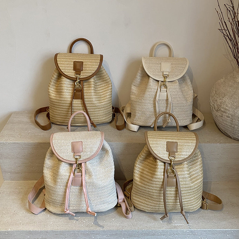Womens Woven Student Backpack – Stylish & Spacious