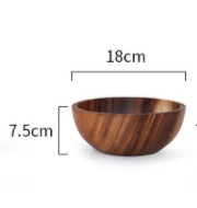 Natural Wooden Fruit Salad Bowl – Elegant Serving Bowl