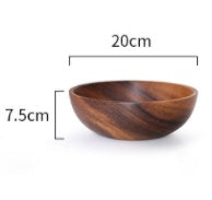 Natural Wooden Fruit Salad Bowl – Elegant Serving Bowl