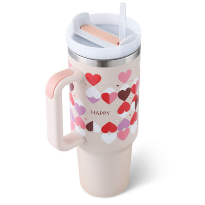 Insulated Stainless Steel Tumbler with Handle