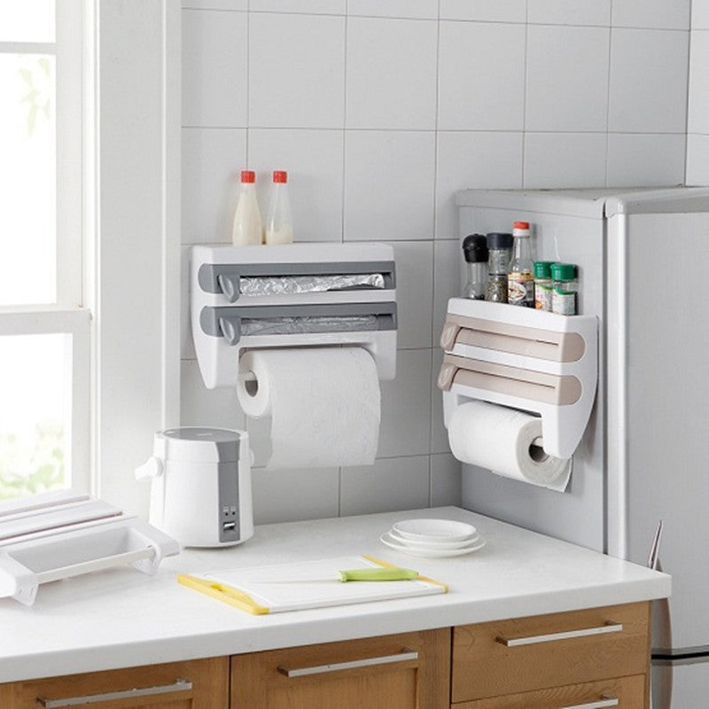 4-in-1 Kitchen Roll Holder Dispenser – Multi-Use Organizer
