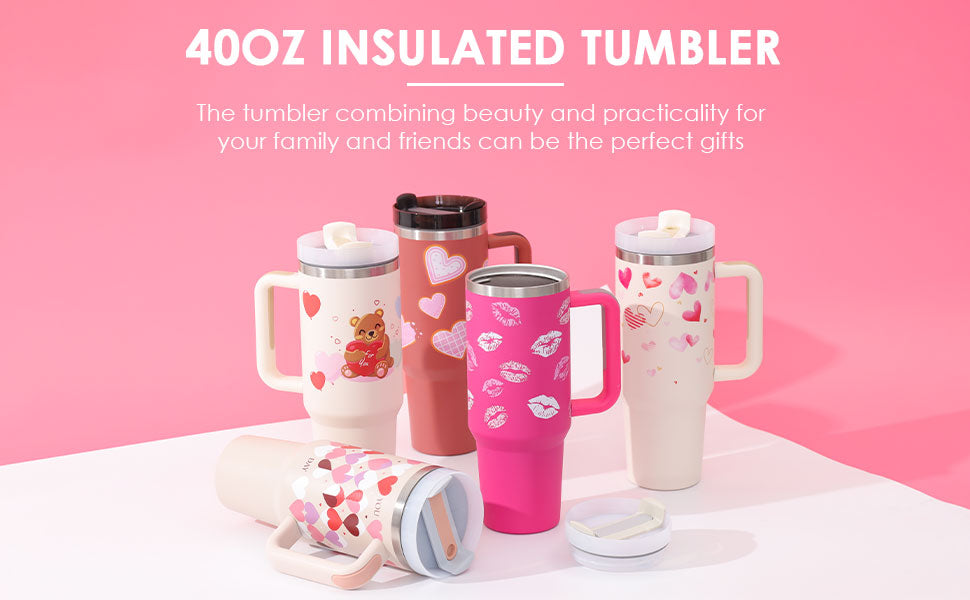 Insulated Stainless Steel Tumbler with Handle