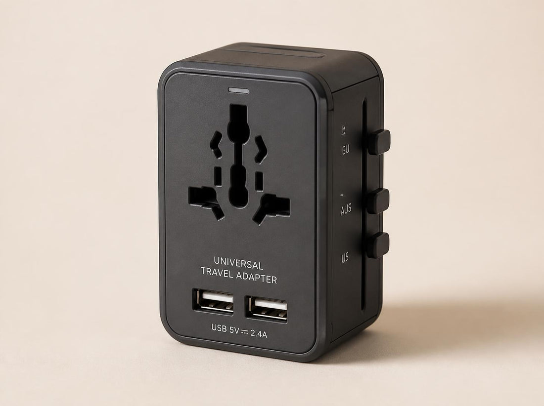 Universal Travel Adapter | Dual USB Global Plug Converter