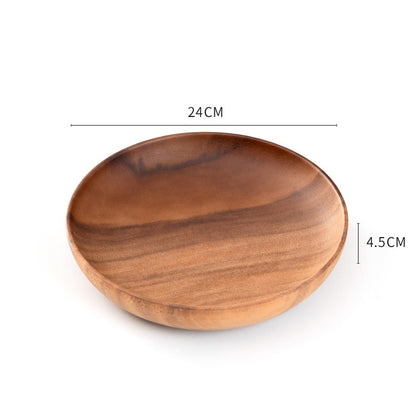 Natural Wooden Fruit Salad Bowl – Elegant Serving Bowl