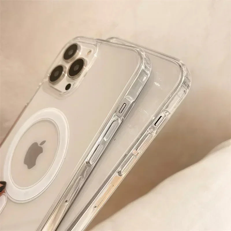 MagSafe Magnetic iPhone Case packaging showing clear wireless charging cover design and magnetic ring outline.