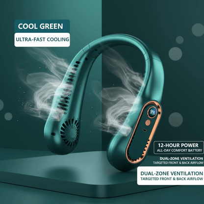 Hands-Free Bladeless Neck Fan  8000mAh, Silent Design