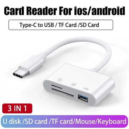 Type C SD TF Card Reader