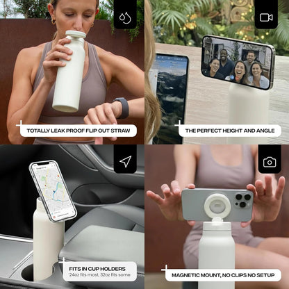 Insulated Water Bottle with Phone Mount
