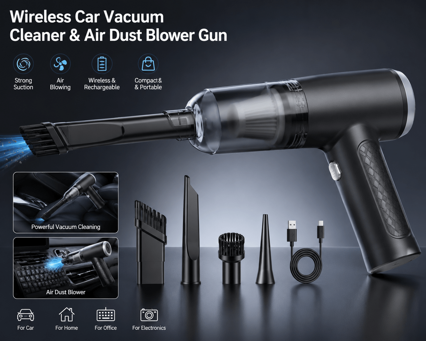 Wireless Car Vacuum Cleaner