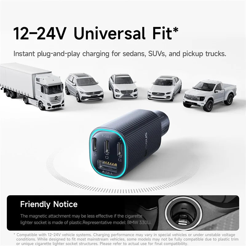 160W Magnetic Car Charger 